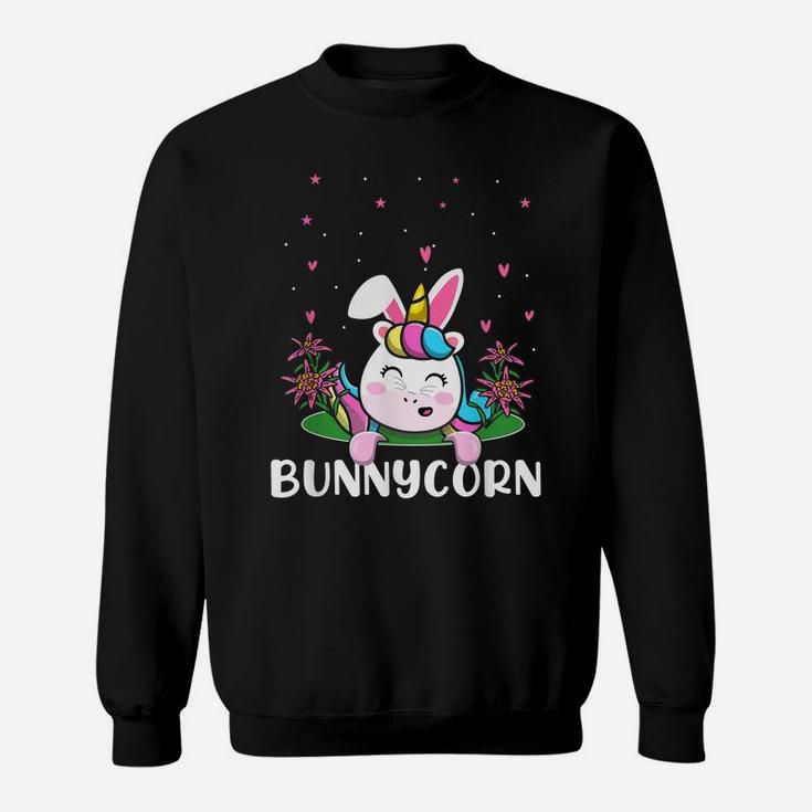 Bunnycorn Unicorn Girls Kids Funny Easter Egg Hunting Sweatshirt