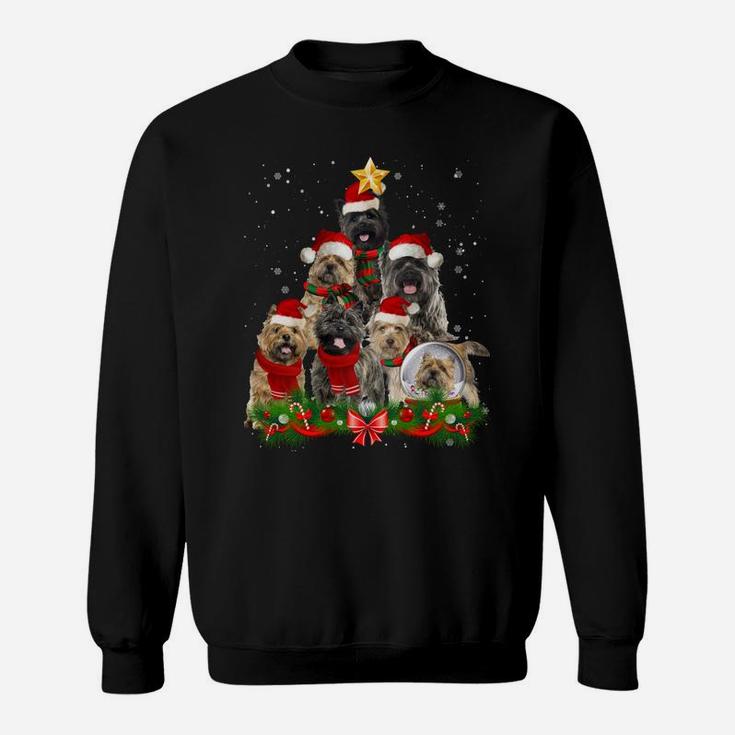 Cairn Terrier Dog Christmas Dog Light Tree Xmas Santa Sweatshirt