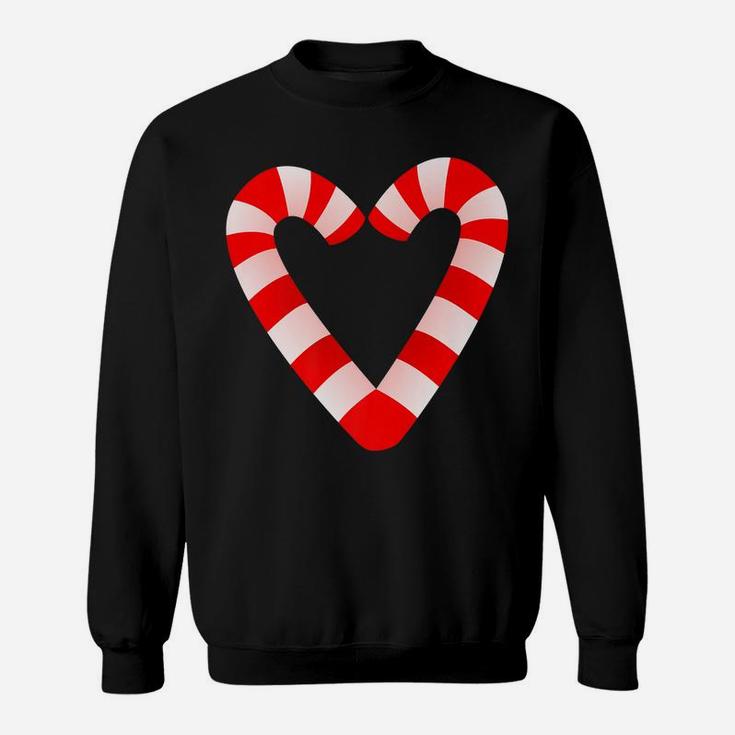 Candy Cane Hearts Tee Christmas Xmas Holidays Santa Gift Tee Sweatshirt
