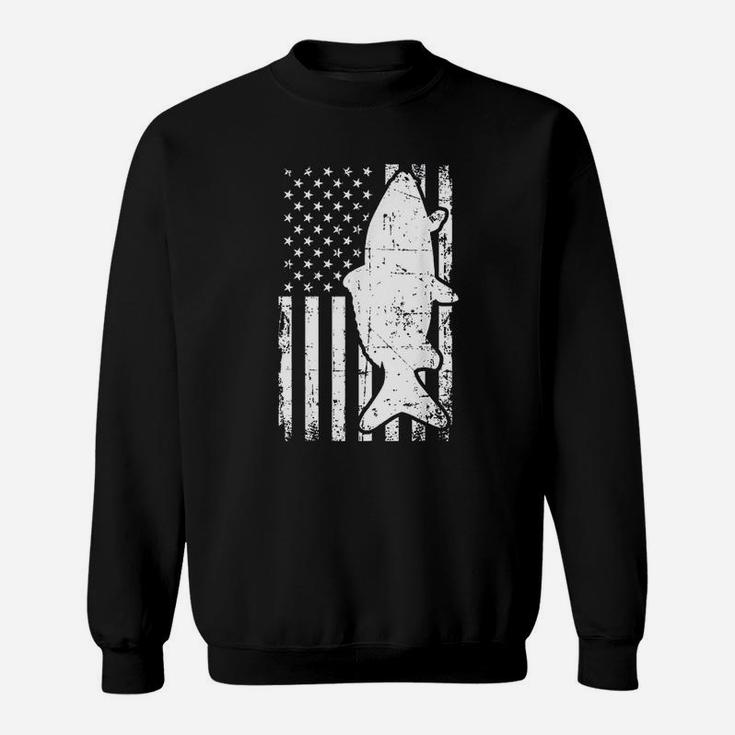 Carp Fishing Usa Flag Sweatshirt