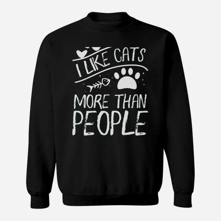 Cat Lover Tee | I Like Cats More Than People Sweatshirt
