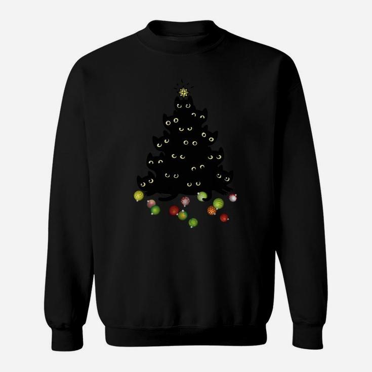 Cat Lovers Cute And Funny Holiday Tree Christmas Sweatshirt