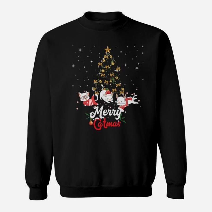 Cat Santa Hat Catmas Meowy Sweatshirt