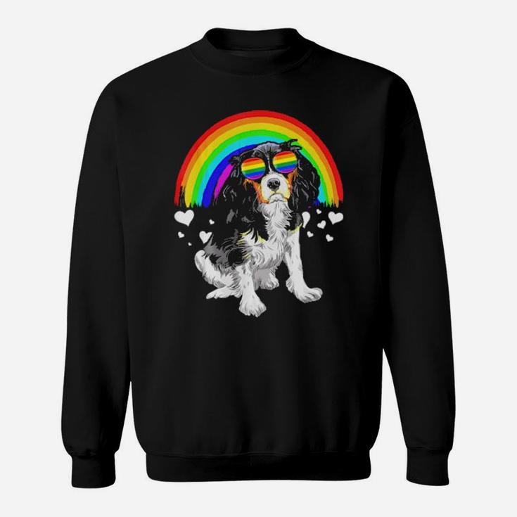 Cavalier King Charles Spaniel Rainbow Gay Pride Lgbt Sweatshirt