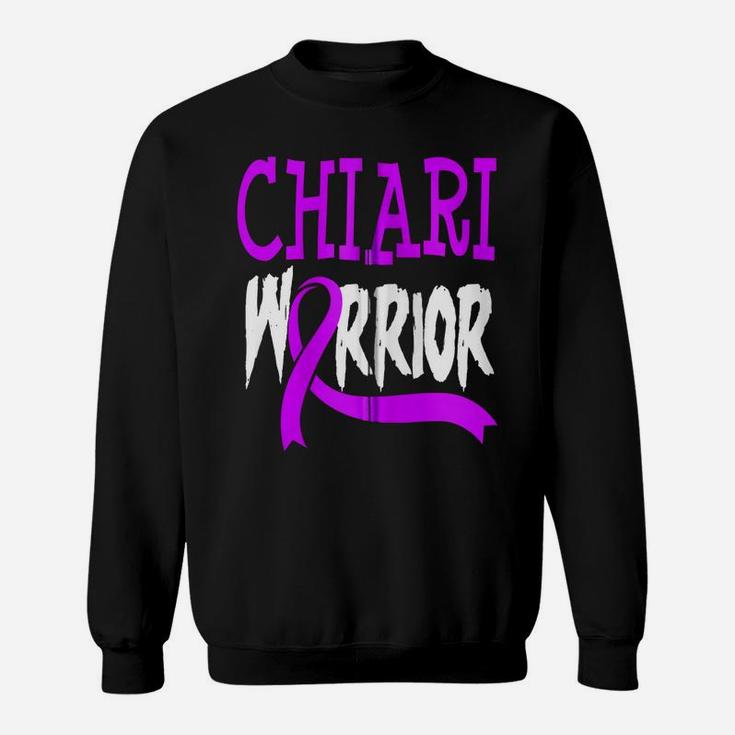 Chiari Malformation Awareness Purple Ribbon Warrior Gift Zip Hoodie Sweatshirt