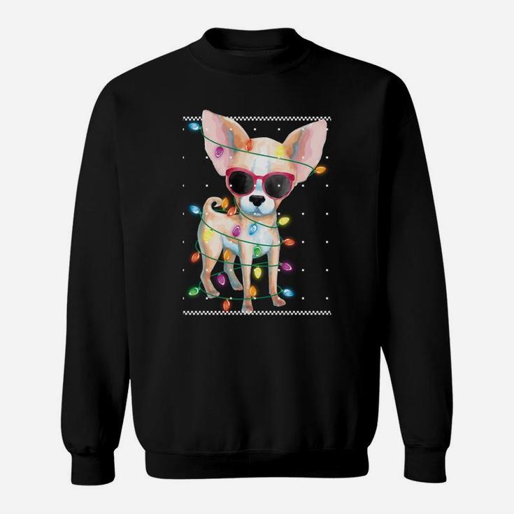 Chihuahua Christmas Ugly Sweater For Women Gift Dog Mom Sweatshirt Sweatshirt