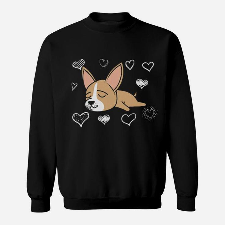 Chihuahua Mom Valentines Day For Girls Boys Gifts Sweatshirt
