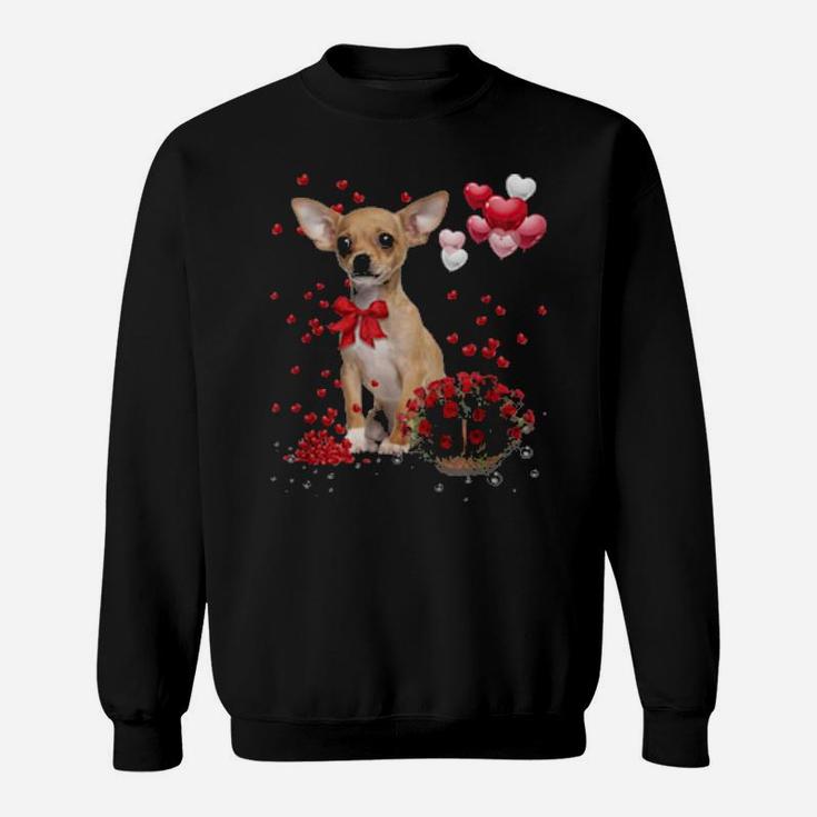 Chihuahua Valentines Day Dog Valentine Sweatshirt