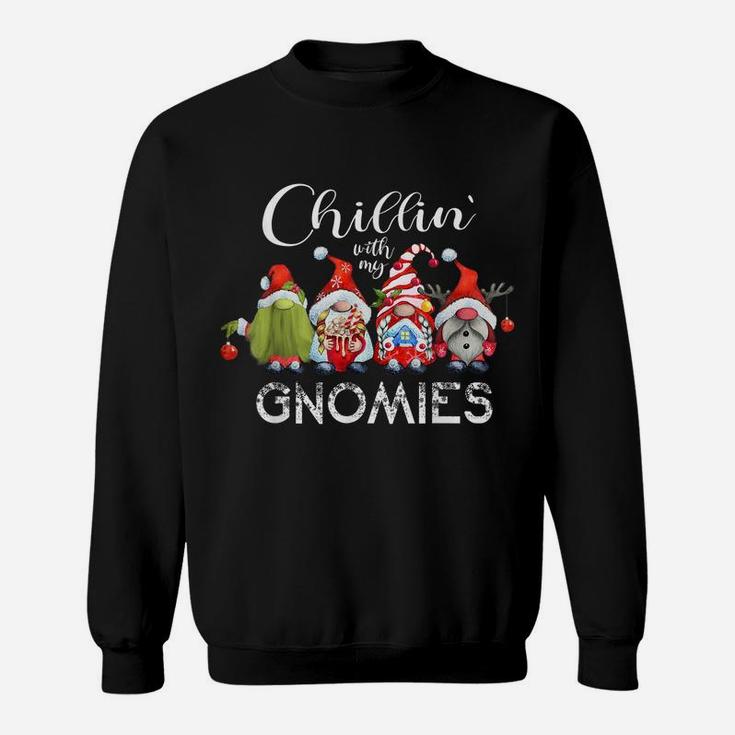 Chillin With My Gnomies, Funny Christmas Gnome Graphics Sweatshirt