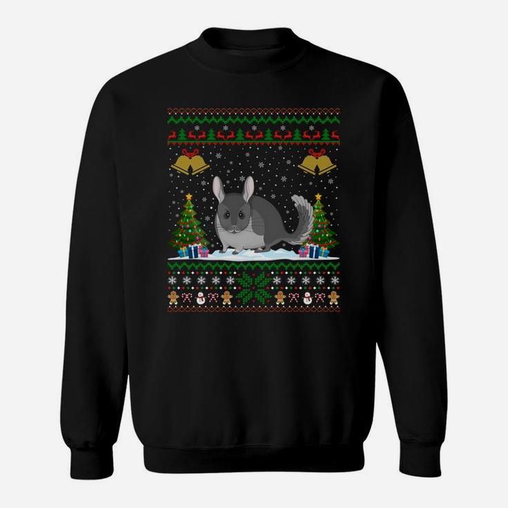 Chinchillas Xmas Gift Santa Hat Ugly Chinchillas Christmas Sweatshirt Sweatshirt