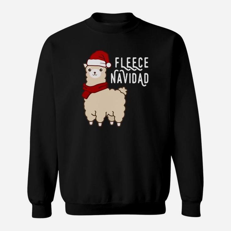 Christmas Alpaca Sweatshirt, Fleece Navidad Xmas Gift Sweatshirt