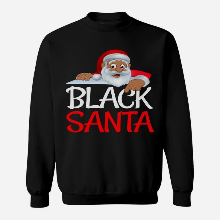 Christmas Black Lives Matter Santa African American Design Sweatshirt