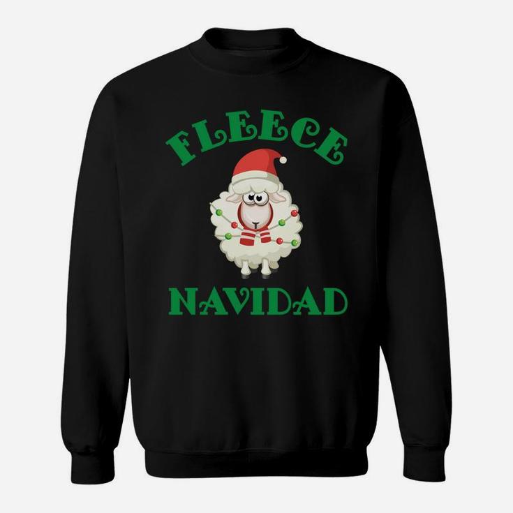 Christmas Fleece Navidad Sheep Wool Lamb Design Sweatshirt Sweatshirt
