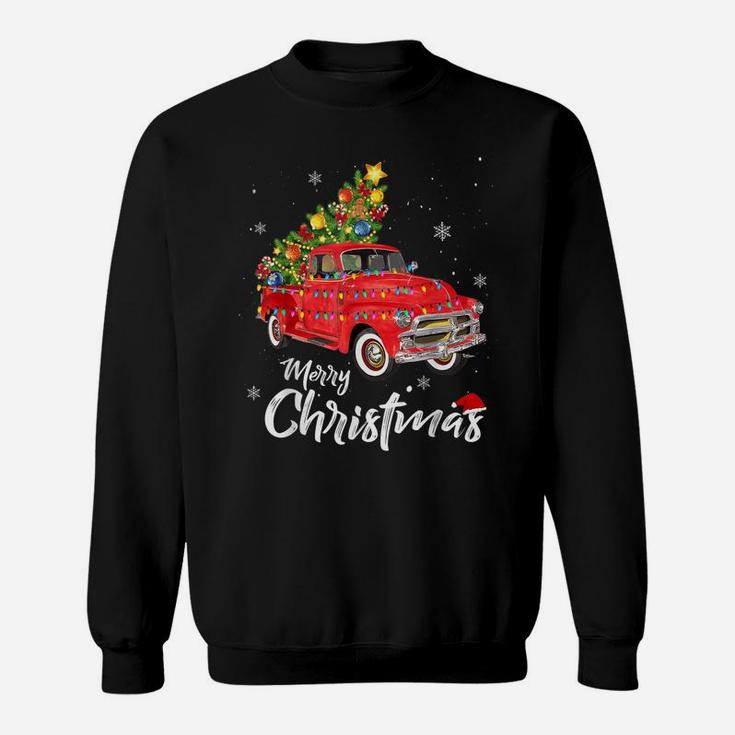 Christmas Red Truck Xmas Tree Vintage Gifts Merry Christmas Sweatshirt