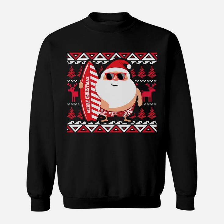 Christmas Santa Claus Hawaii Ugly Sweater Design Sweatshirt Sweatshirt