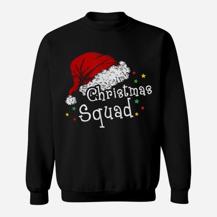Christmas Squad Funny Santa Hat Family Matching Pajamas Boys Sweatshirt