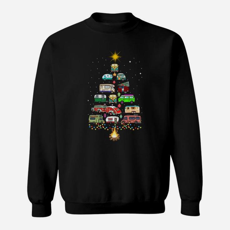 Christmas Tree Camper Vehicles Camping Rving Trailers Gift Sweatshirt