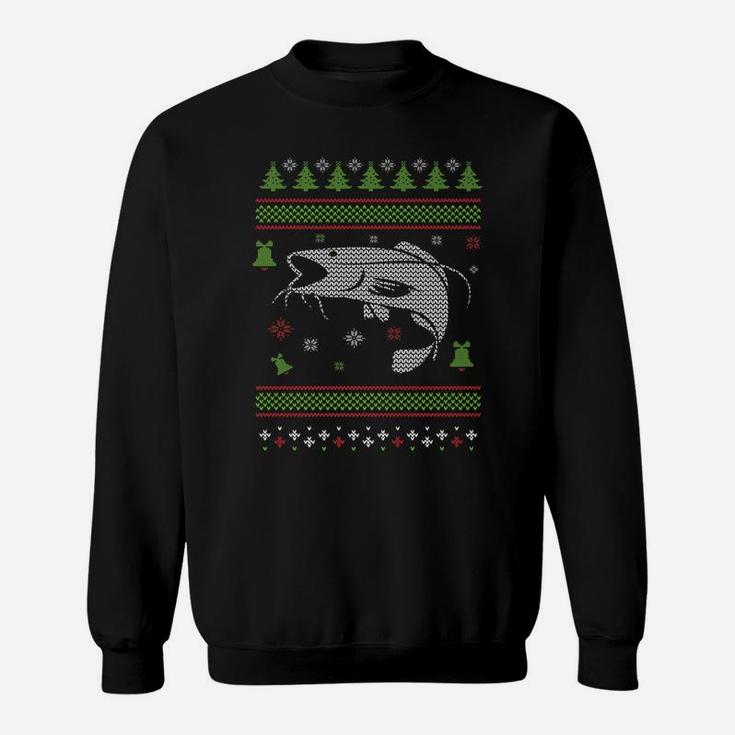 Christmas Ugly Sweater Fish Trout Bass Design Sweatshirt