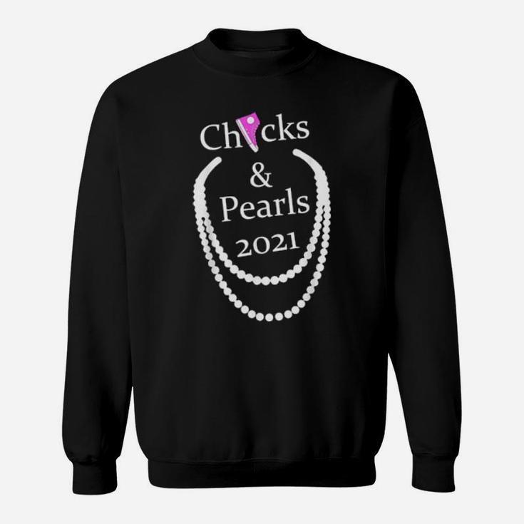 Chucks And Pearls Teacher Vintage Valentine Apparel Sweatshirt