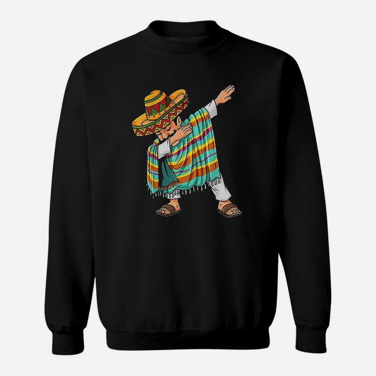 Cinco De Mayo Dabbing Poncho Sombrero Funny Mexican Dab Sweatshirt