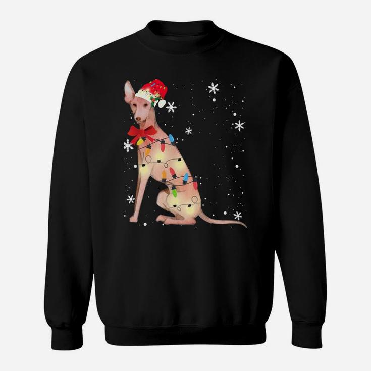 Cirneco Dell'etna Dog Christmas Light Xmas Mom Dad Gifts Sweatshirt