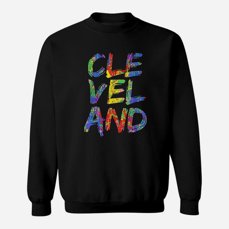 Cleveland Colorful Box City Pride Rainbow Sweatshirt