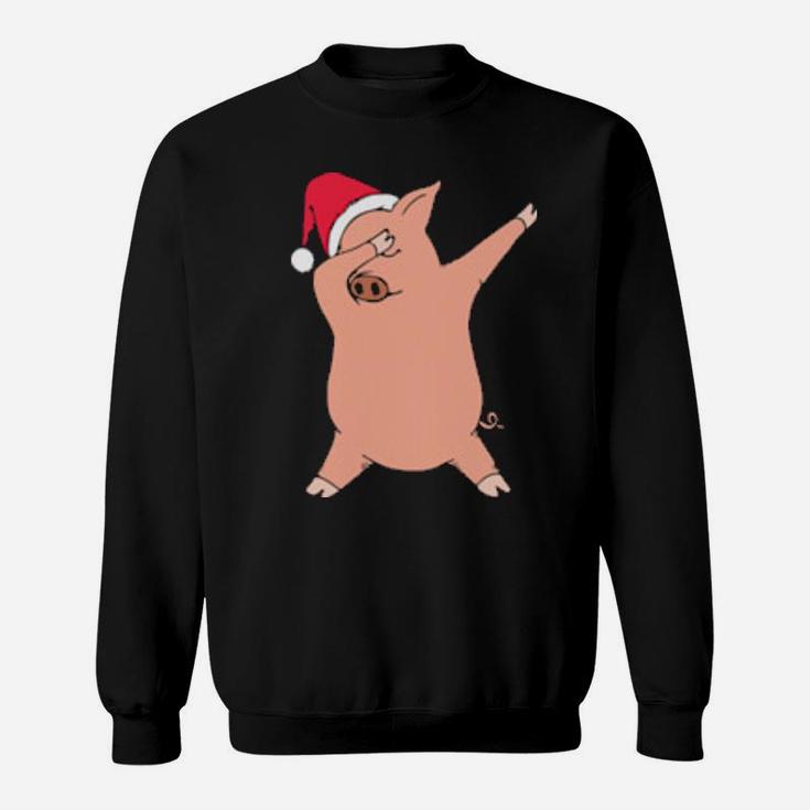 Cool And Funny Dancing Xmas Pig Sweatshirt