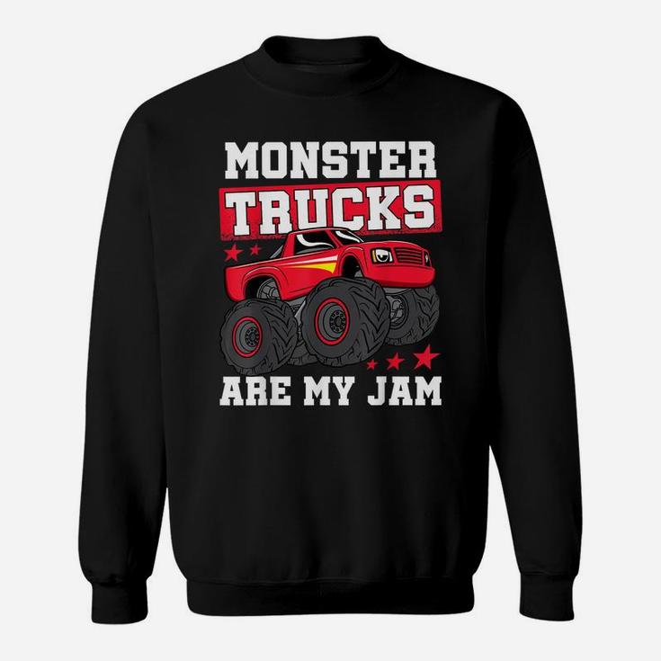 Cool Monster Trucks Are My Jam Kids Boys & Girls Birthday Sweatshirt