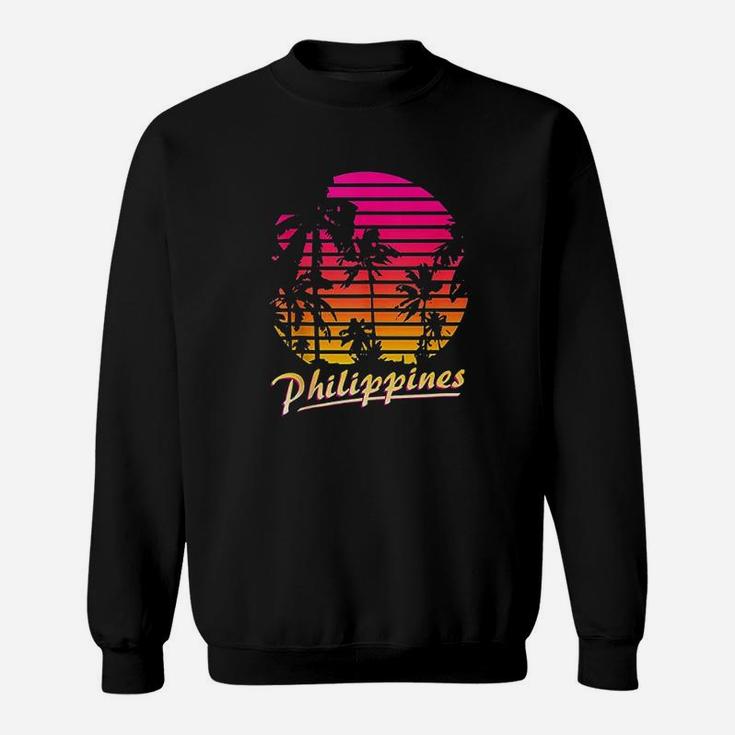 Cool Philippines 80S Palm Trees Summer Sunset Sweatshirt