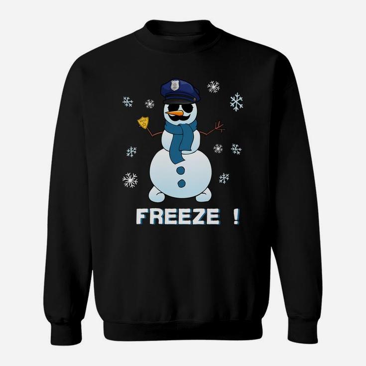 Cop Snowman Hoodie Freeze Christmas Party Gift Hoodies Xmas Sweatshirt