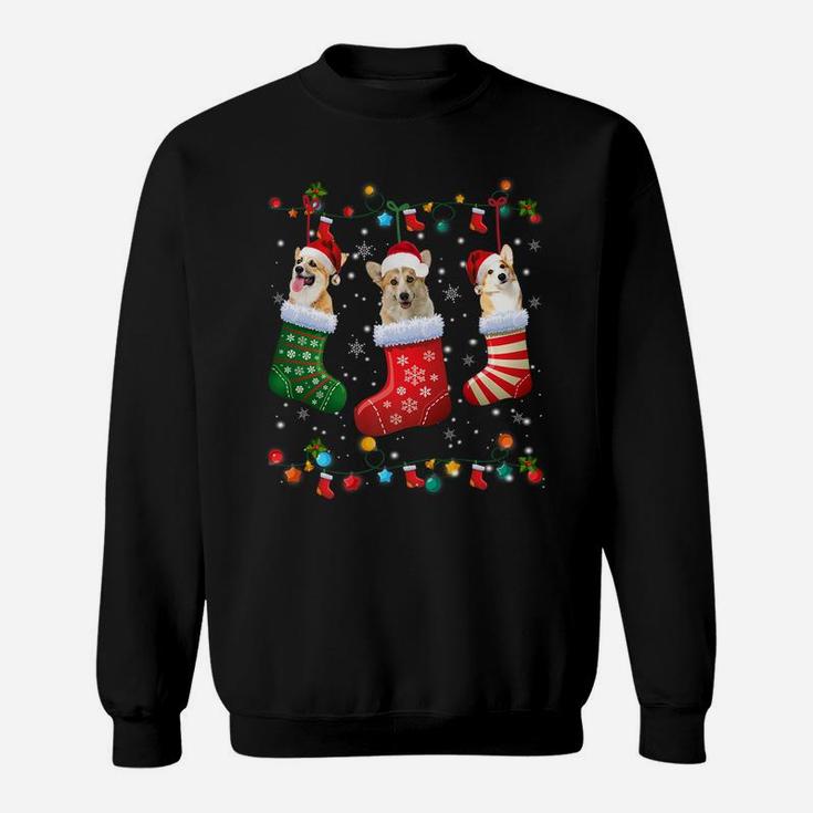 Corgi Christmas Socks Funny Xmas Pajama Dog Lover Gift Sweatshirt