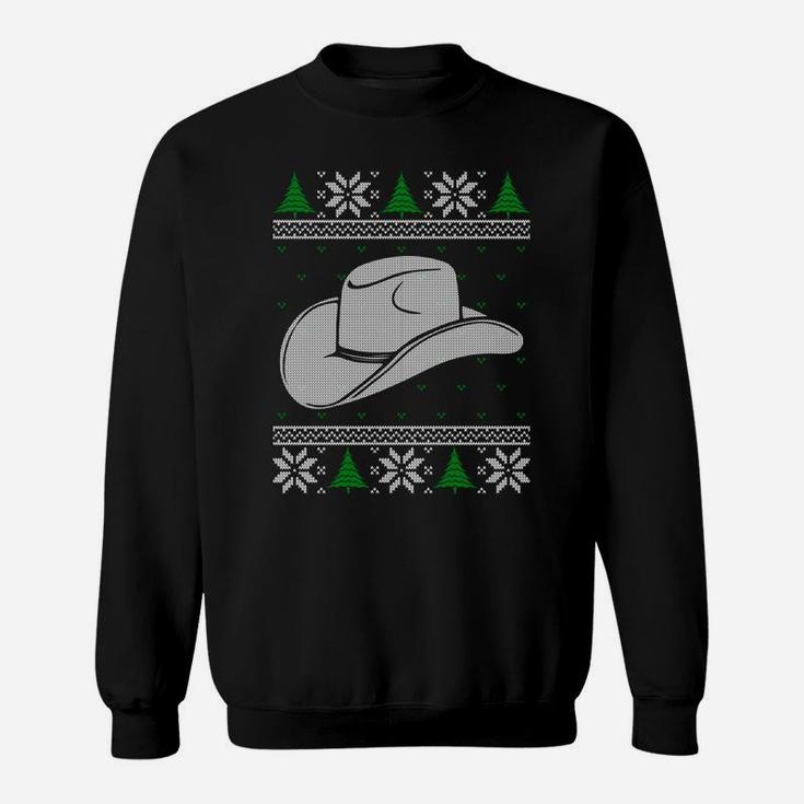 Cowman Xmas Gift Cowboy And Cowgirl Hat Lover Ugly Christmas Sweatshirt Sweatshirt