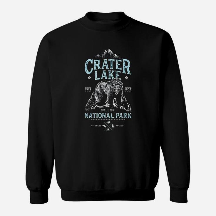 Crater Lake National Park Oregon Bear Vintage Sweatshirt