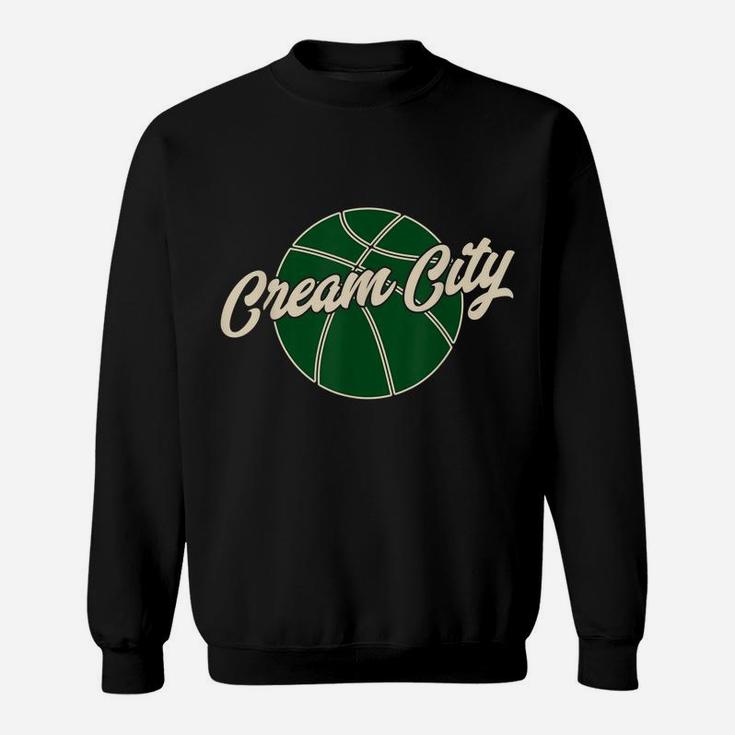 Cream City Retro Vintage Milwaukee Basketball Wisconsin Sweatshirt