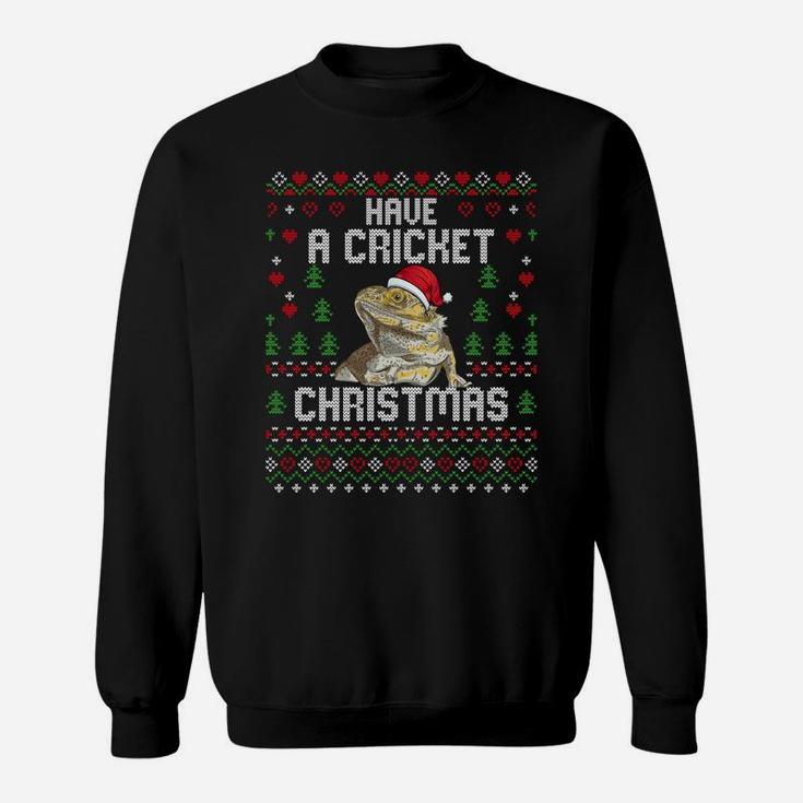 Cricket Christmas Bearded Dragon Ugly Christmas Sweater Xmas Sweatshirt Sweatshirt