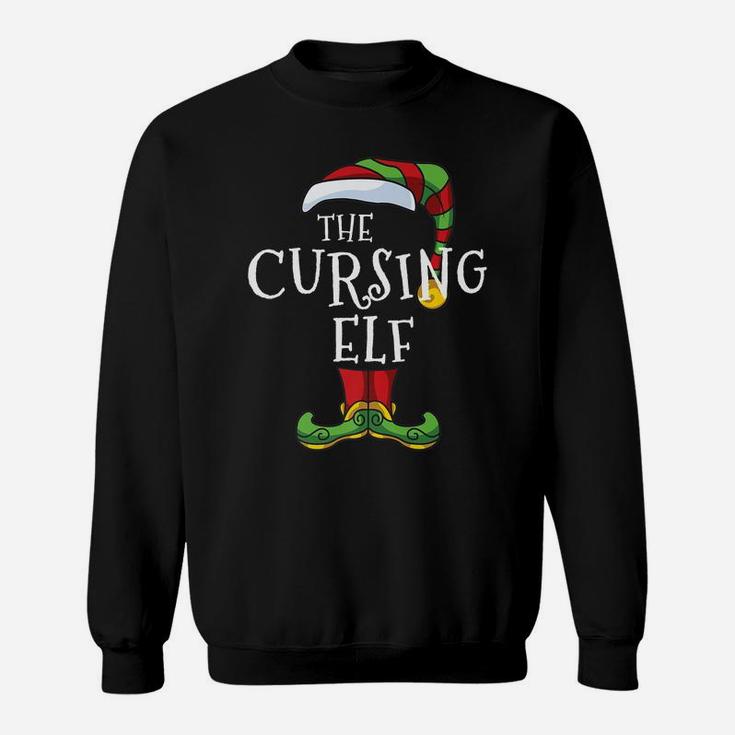 Cursing Elf Family Matching Christmas Group Funny Pajama Sweatshirt