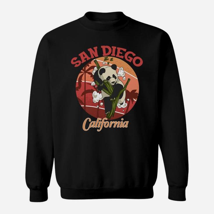 Cute California State San Diego Retro Panda Zoo Sweatshirt