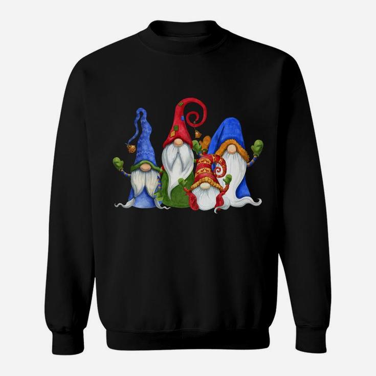 Cute Christmas Gnomes Dwarfs - Just Hangin With My Gnomies Sweatshirt Sweatshirt