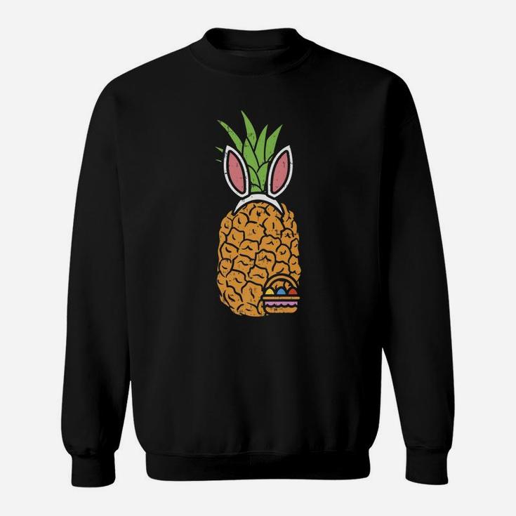 Cute Easter Pineapple Bunny Egg Hunt Fruit Lover Gift Sweatshirt