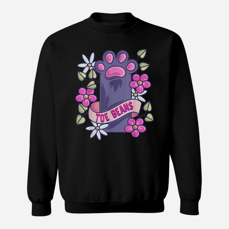 Cute Kawaii Toe Beans Funny Cat Lovers Gifts For Cat Person Sweatshirt