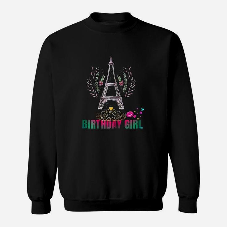 Cute Paris Birthday Girl Party Eiffel Tower Outfit Sweatshirt