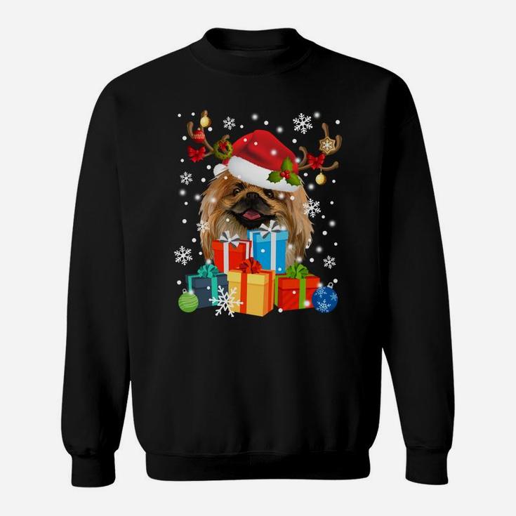 Cute Pekingese Dog Reindeer Christmas Pajama Dog Lovers Gift Sweatshirt Sweatshirt