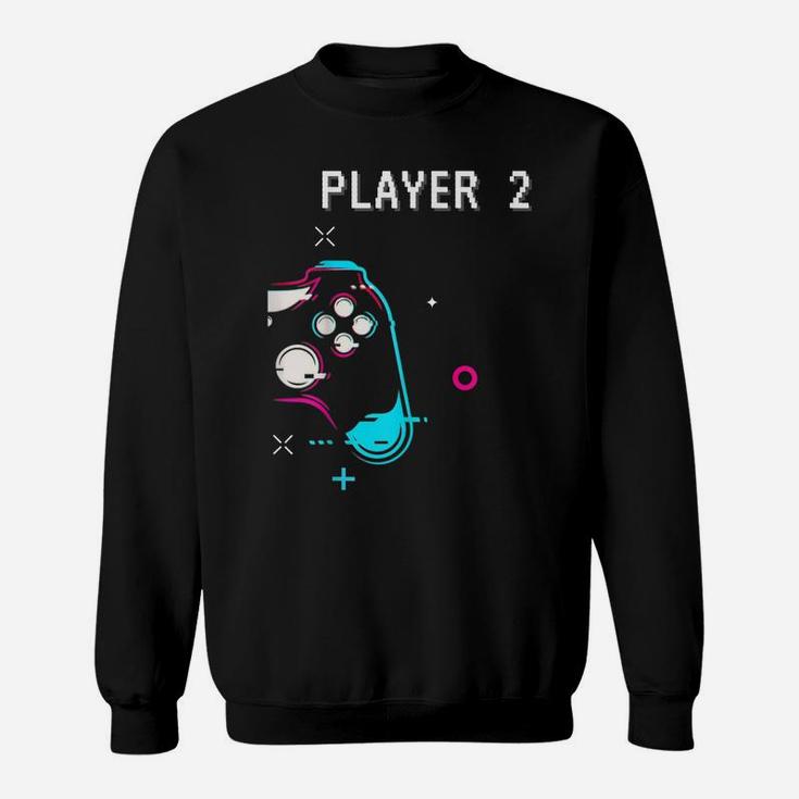 Cute Player 1 & Player 2 Matching Couple Tshirt Gamer Sweatshirt