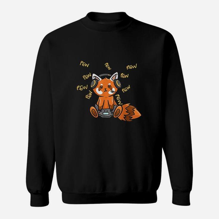 Cute Red Cat Gaming Sweatshirt