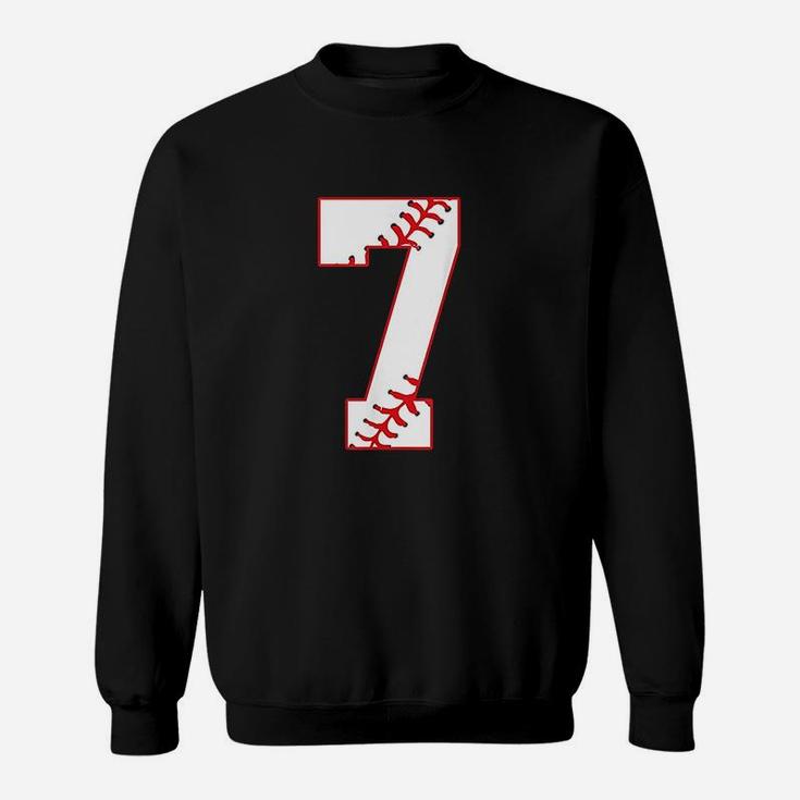 Cute Seventh Birthday Party 7Th Baseball Born Sweatshirt