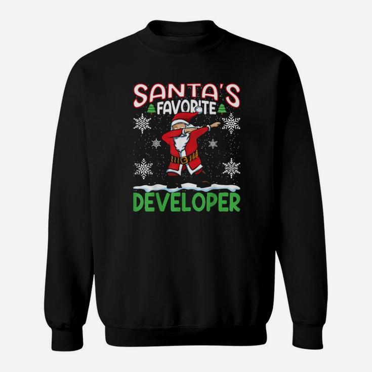 Dab Santas Favorite Developer Christmas Santa Dabbing Sweatshirt