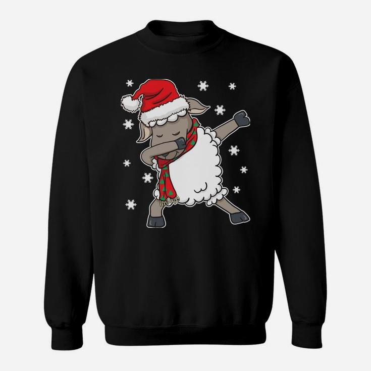 Dabbing Farmer Rancher Sheep Shepherd Christmas Santa Claus Sweatshirt Sweatshirt