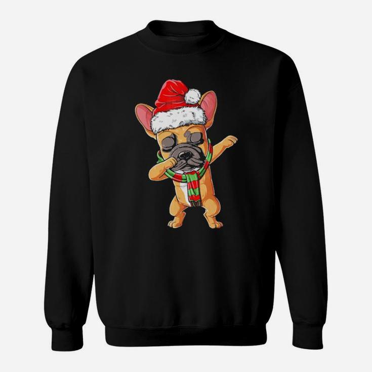 Dabbing French Bulldog Santa Sweatshirt