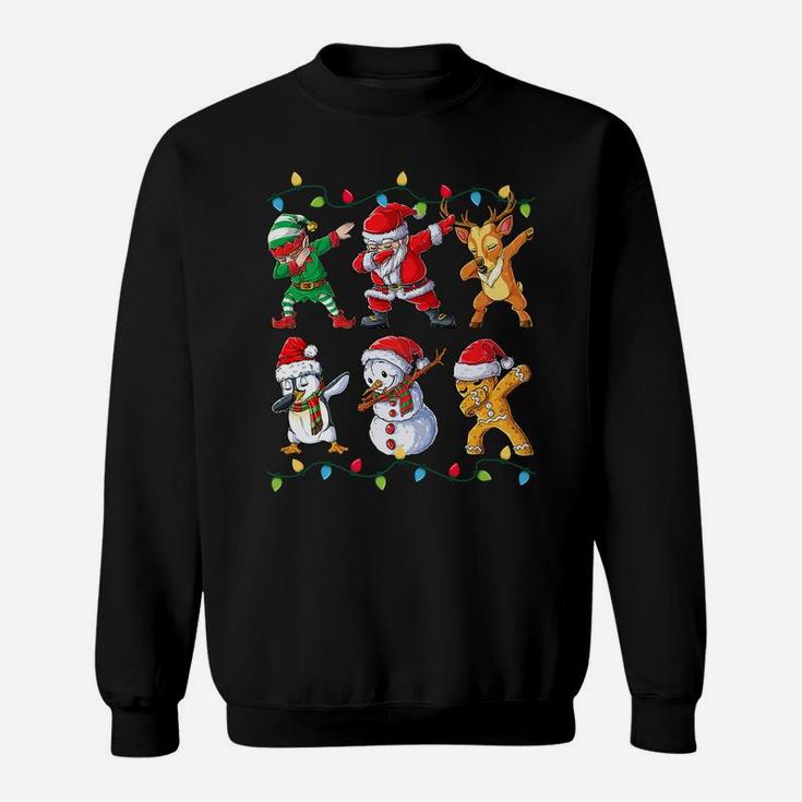 Dabbing Santa Elf Friends Christmas Kids Boys Men Xmas Gifts Sweatshirt