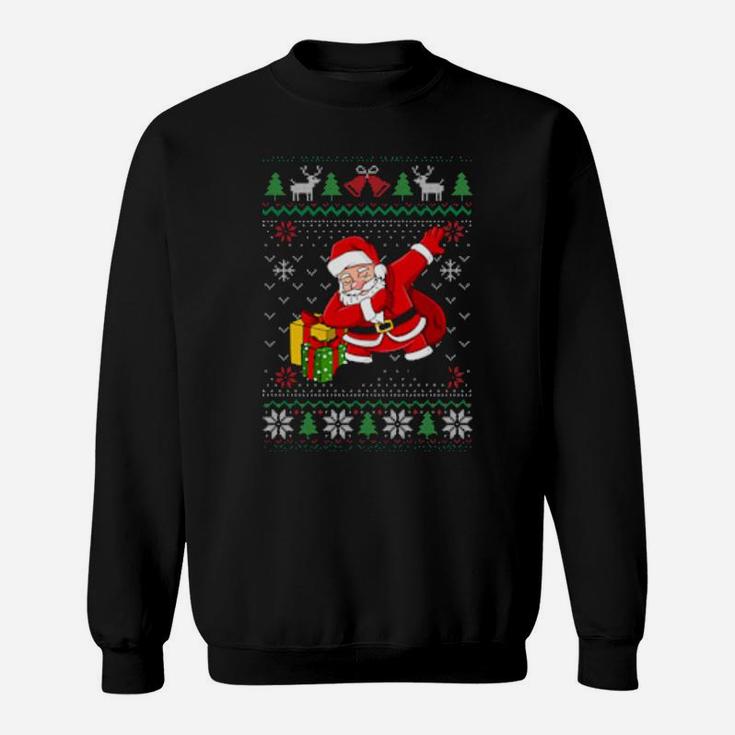 Dabbing Santa With Gifts Sweatshirt